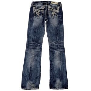 Rock Revival Kai Boot 29X33.5 Long Stretch Embellished Jeans